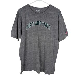 League 91 Portland State Vikings T-Shirt Mens XL Gray Short Sleeve Crew Neck